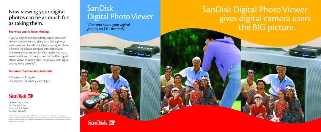 SanDisk Digital Photo Viewer manual BIG picture, SanDisk Digital PhotoViewer 