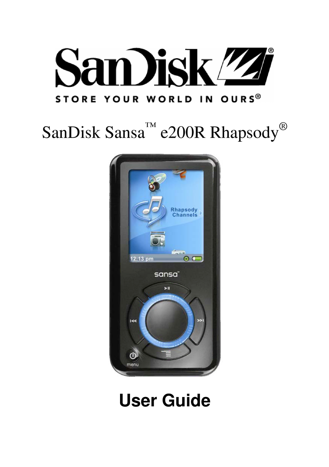 SanDisk E200R manual User Guide 