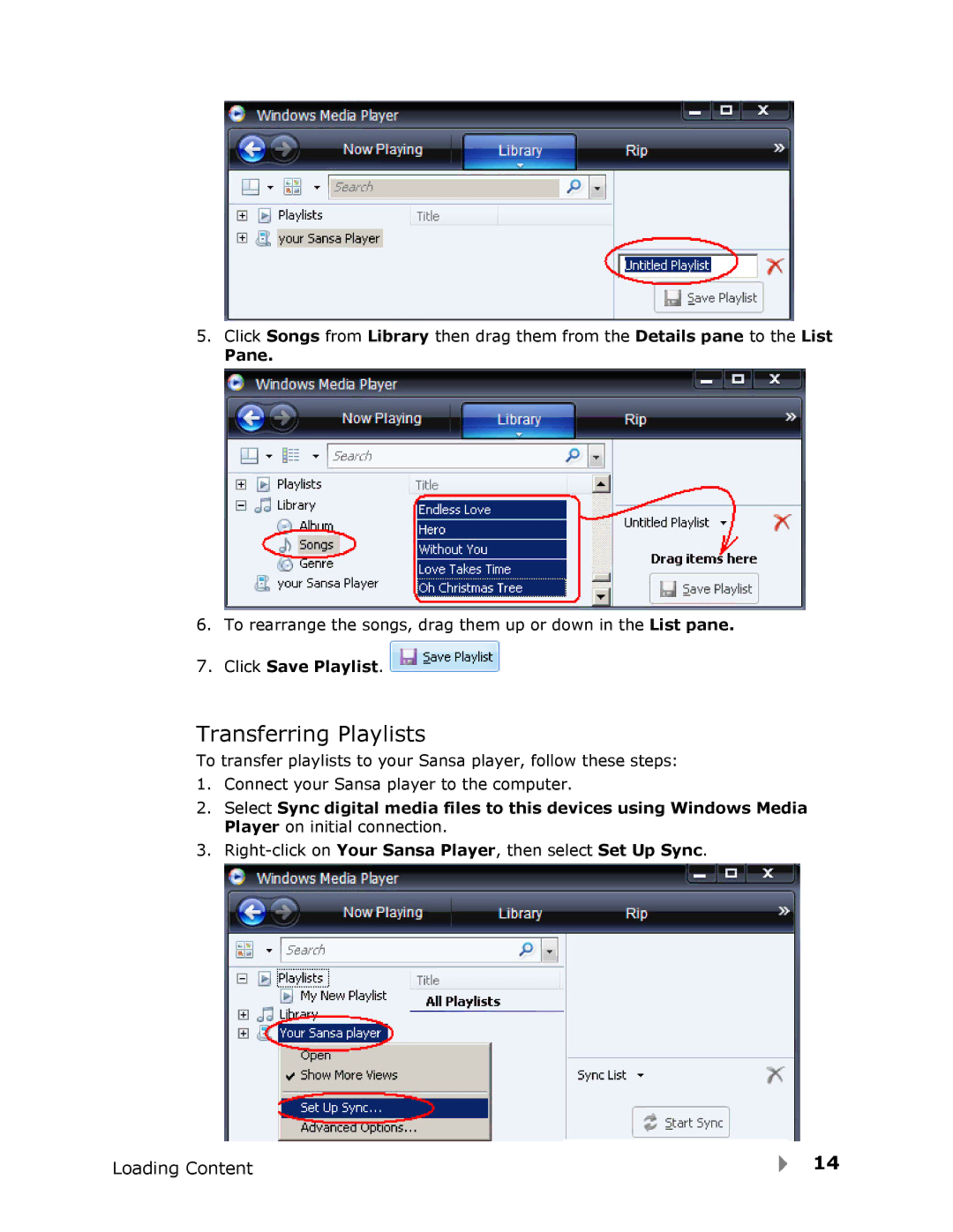 SanDisk Fuze user manual Pane, Click Save Playlist 