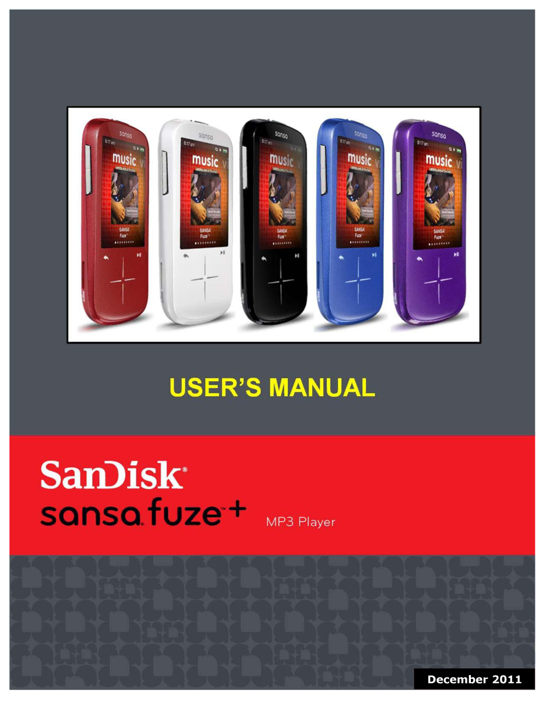 SanDisk MP3 Player manual December 