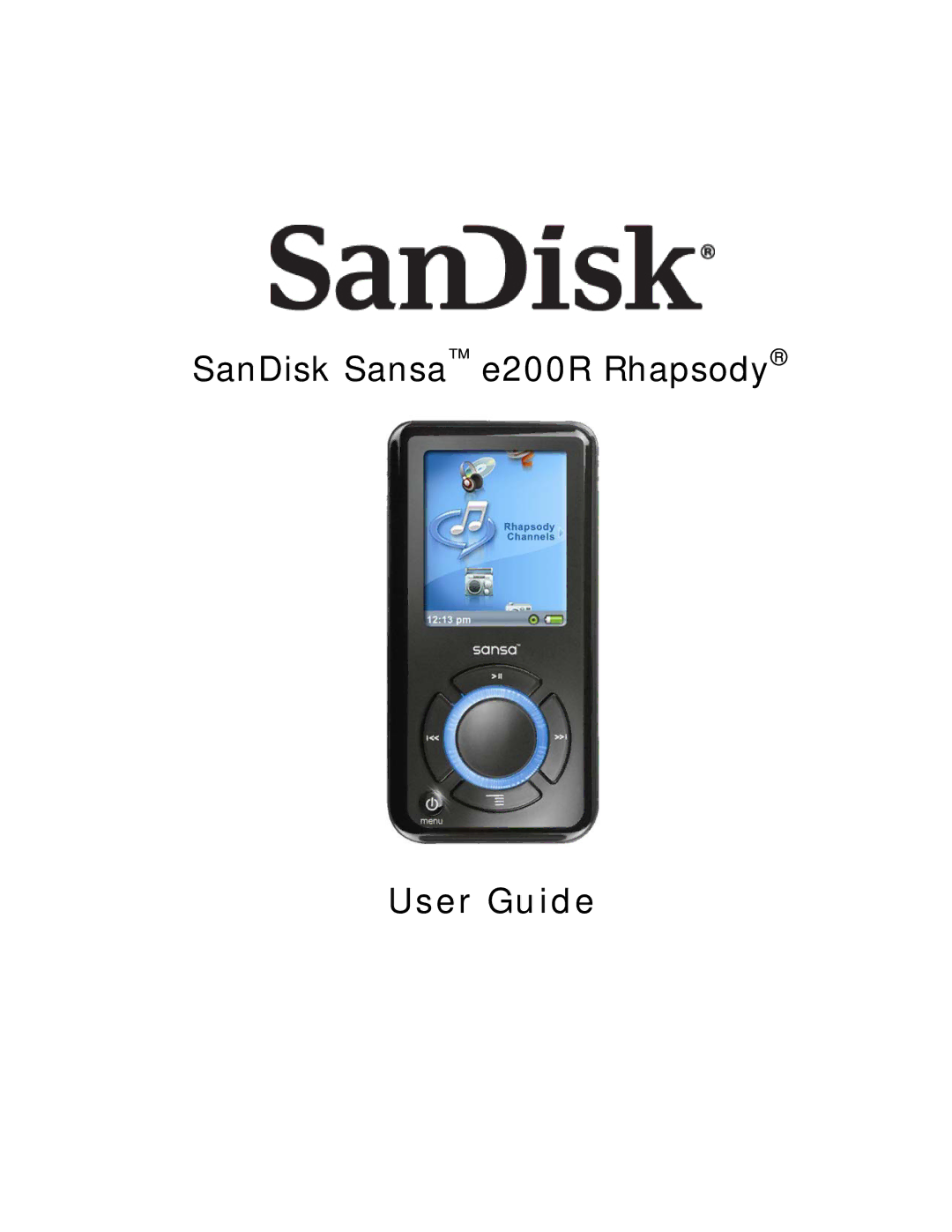 SanDisk Rhapsody manual User Guide 