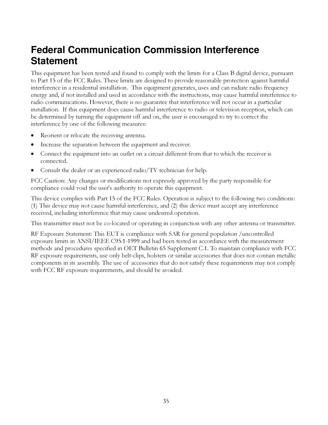 SanDisk Sansa Connect user manual Federal Communication Commission Interference Statement 