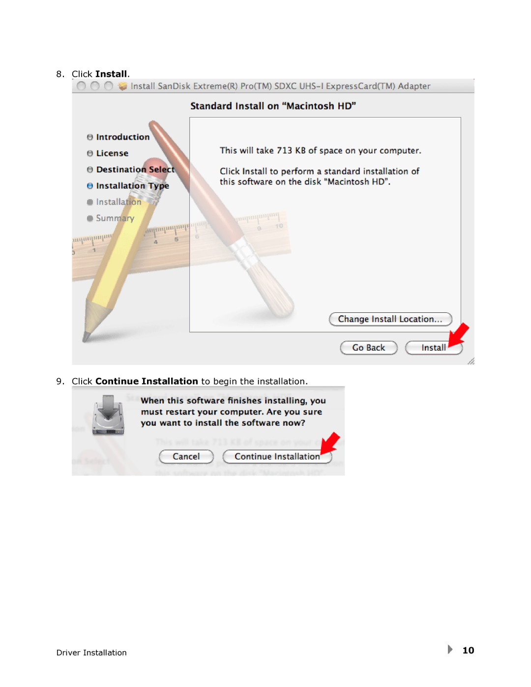 SanDisk SDDR-300 user manual Driver Installation 