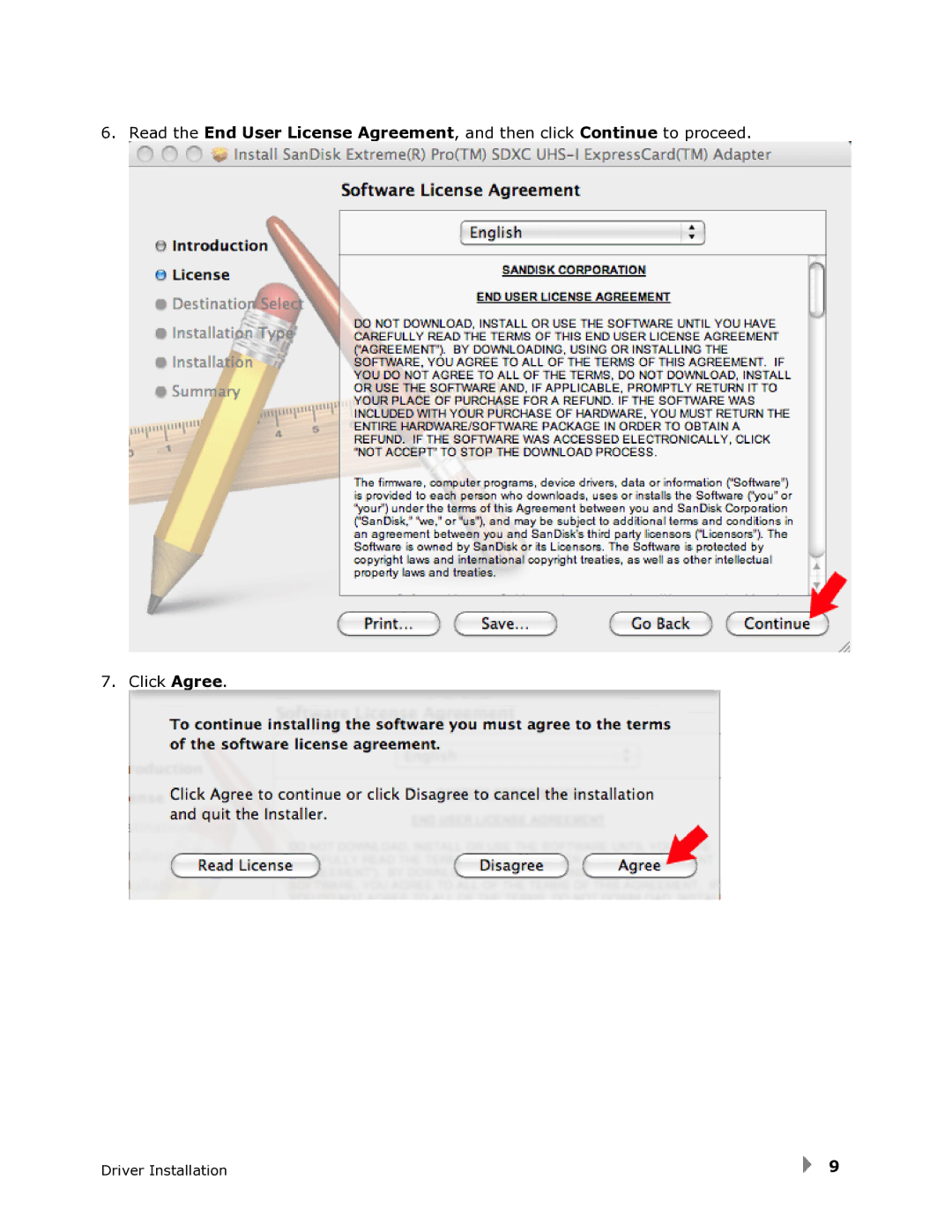 SanDisk SDDR-300 user manual Driver Installation 