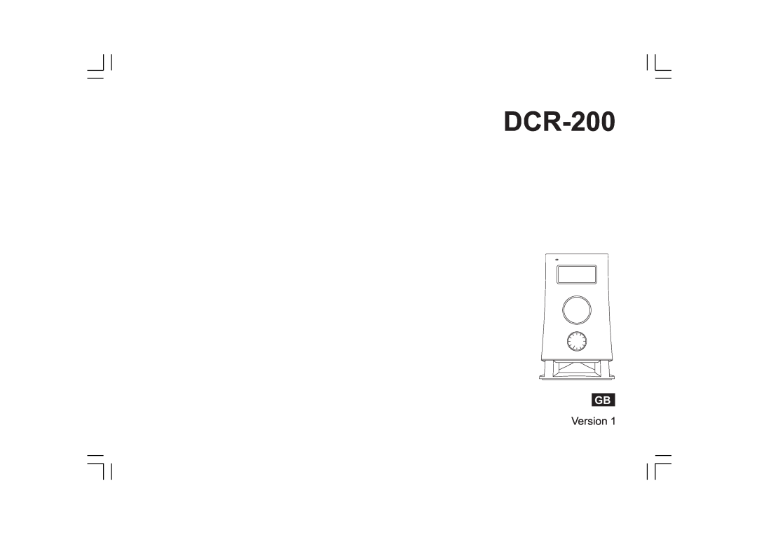 Sangean Electronics DCR-200 manual Version 