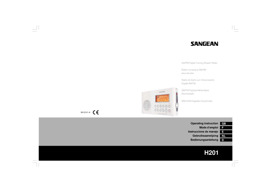 Sangean Electronics H201 manual 