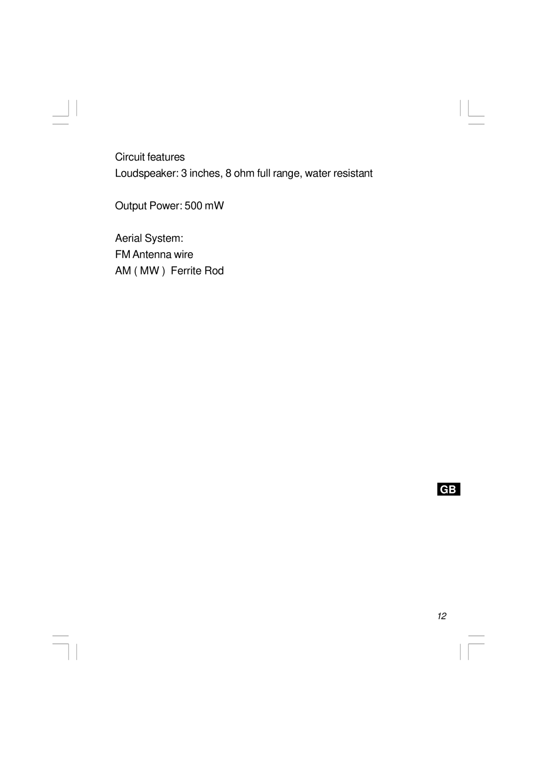 Sangean Electronics H201 manual Circuit features 