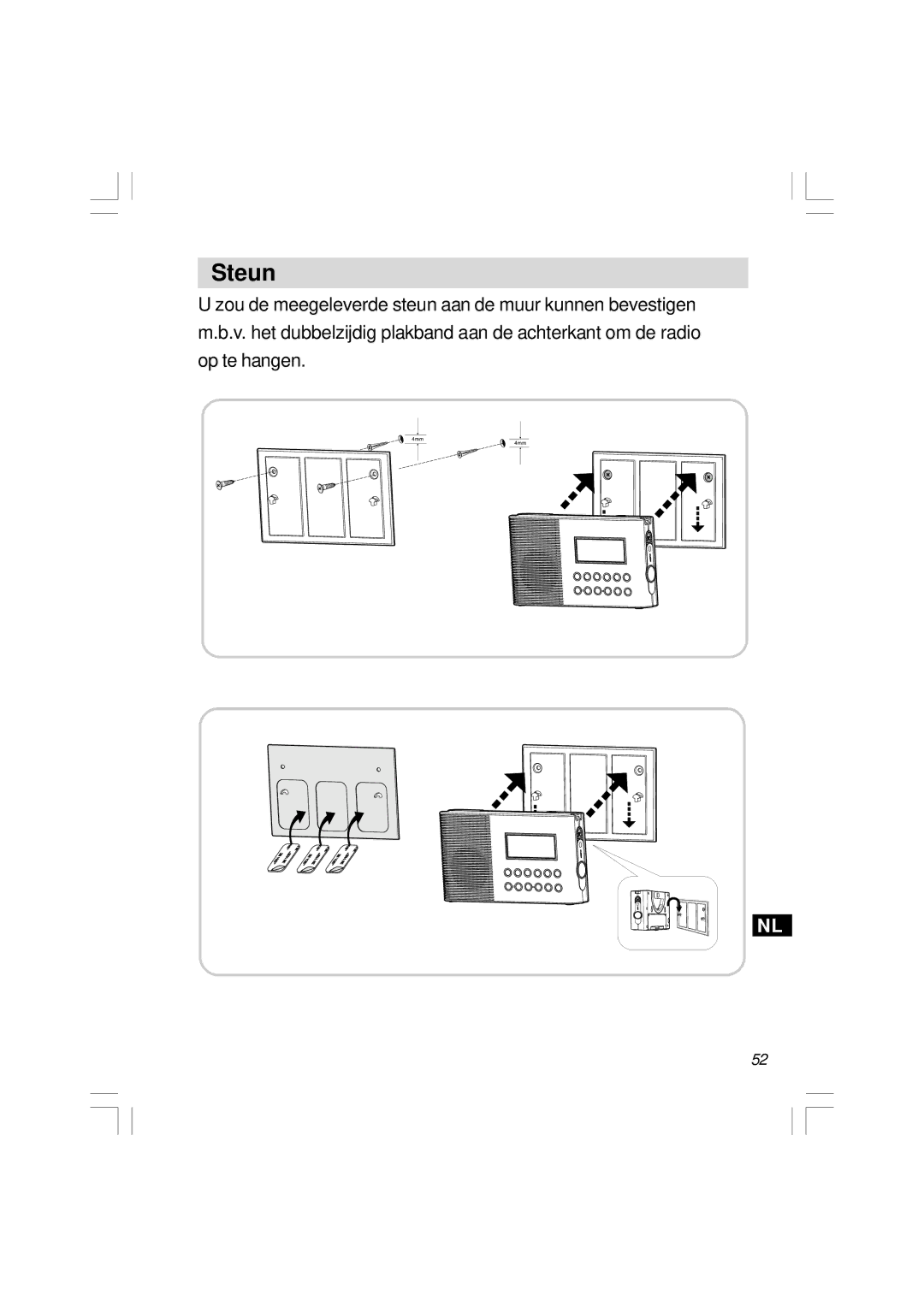 Sangean Electronics H201 manual Steun 