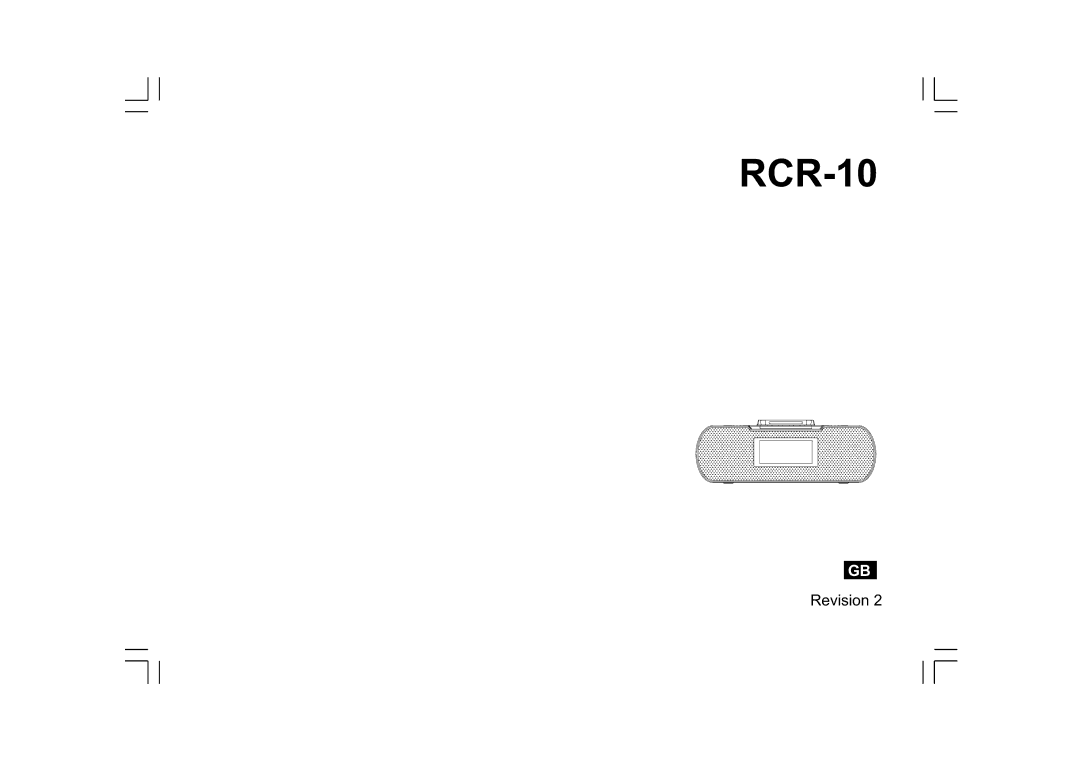 Sangean Electronics RCR-10 manual 