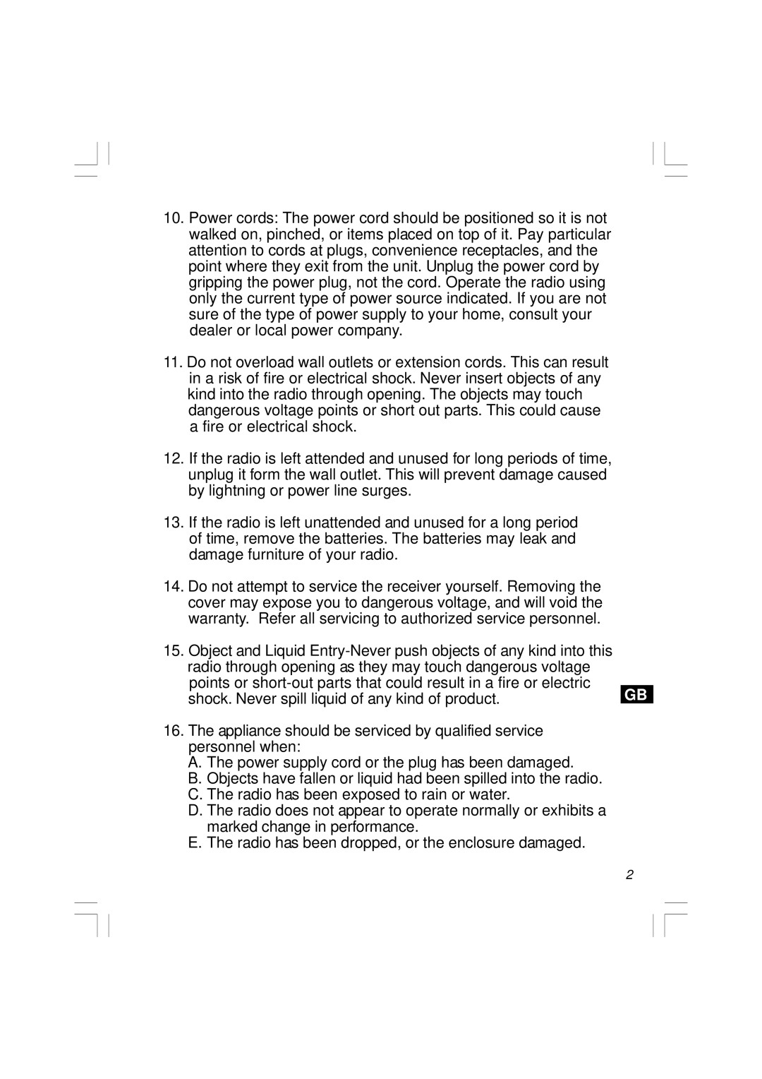 Sangean Electronics RCR-5 manual 