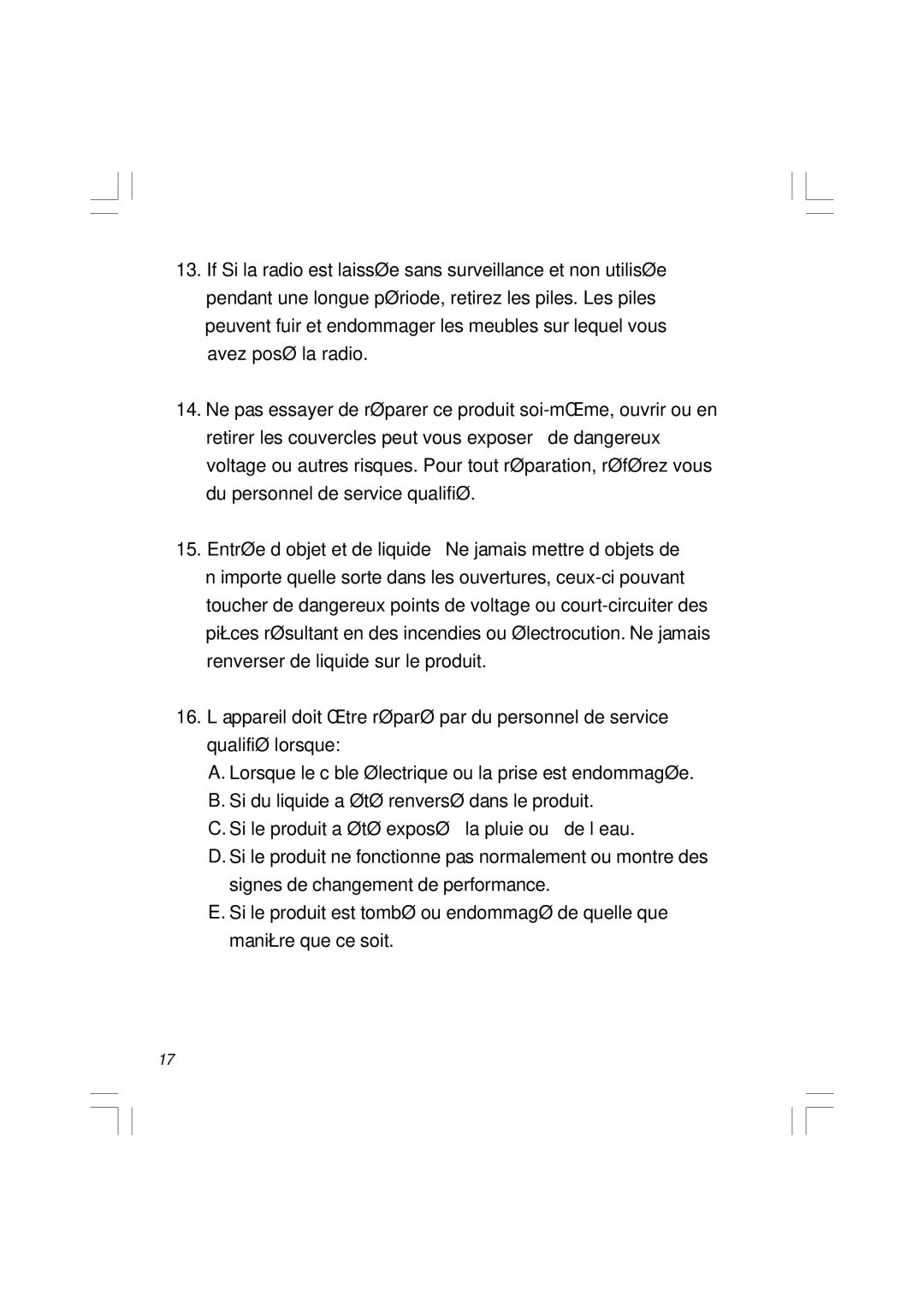 Sangean Electronics RCR-5 manual 