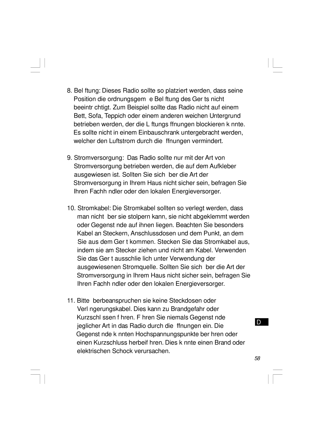 Sangean Electronics RCR-5 manual 