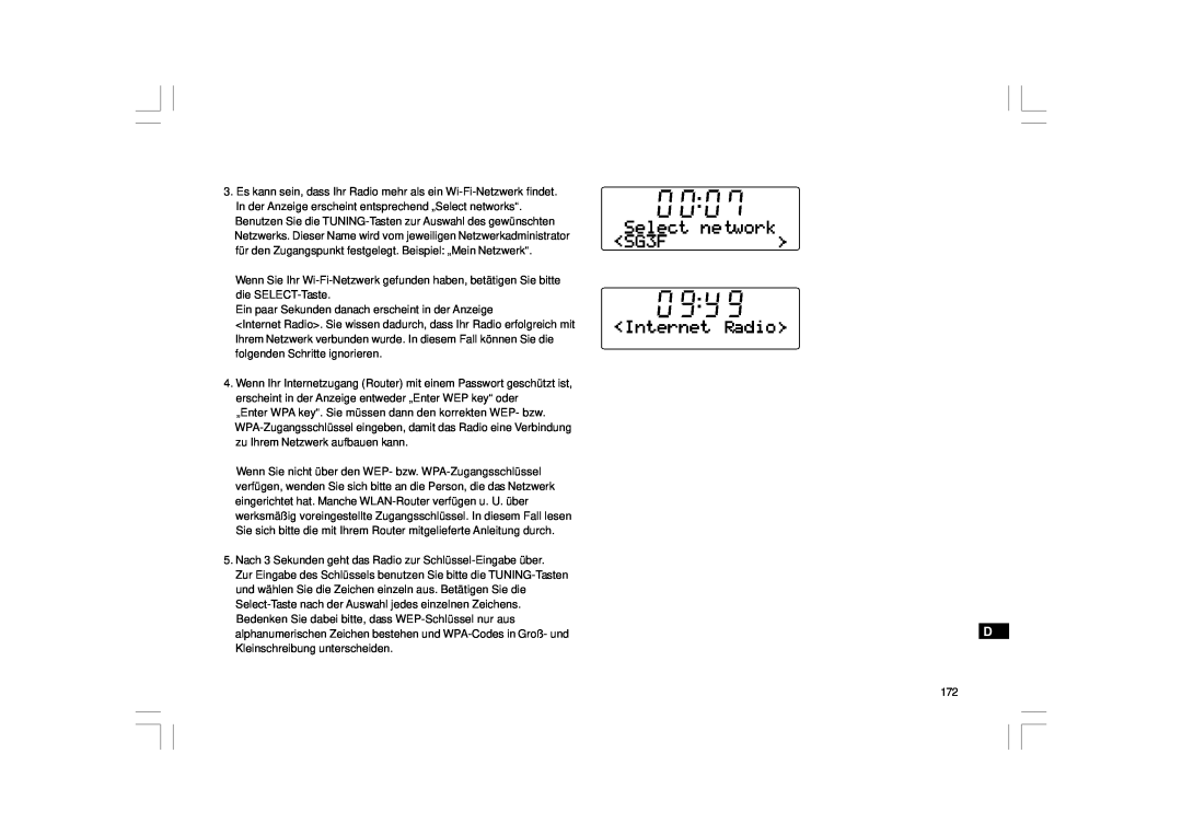 Sangean Electronics RCR-7WF, RCR-8WF manual Ein paar Sekunden danach erscheint in der Anzeige 