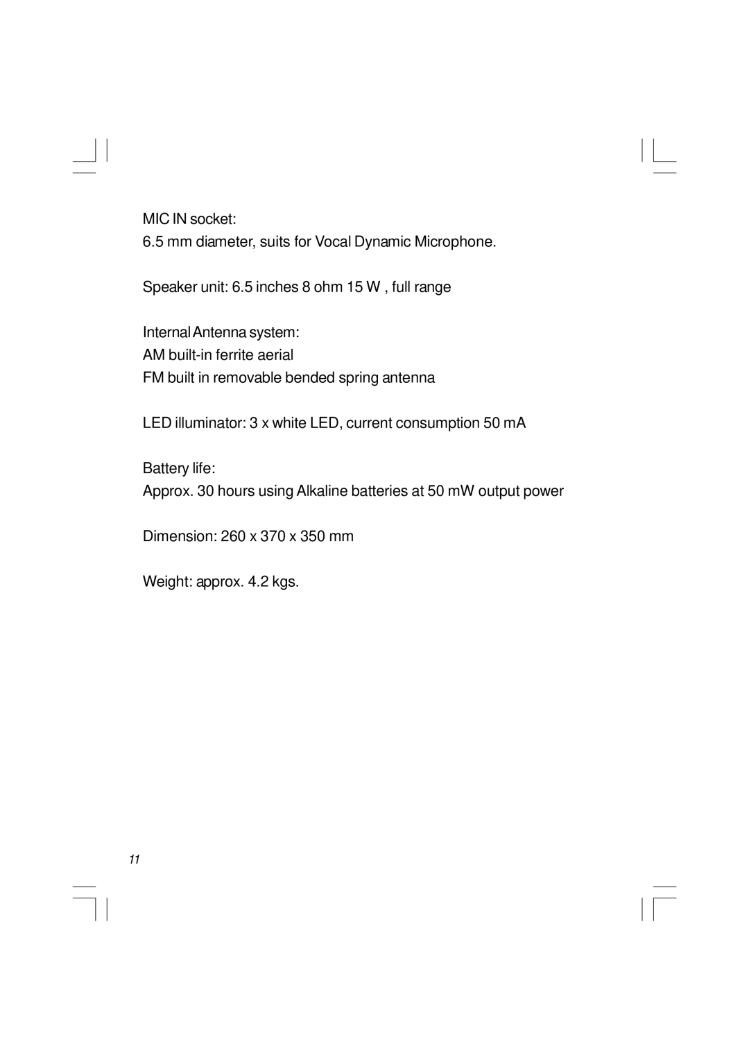 Sangean Electronics U1 user service 