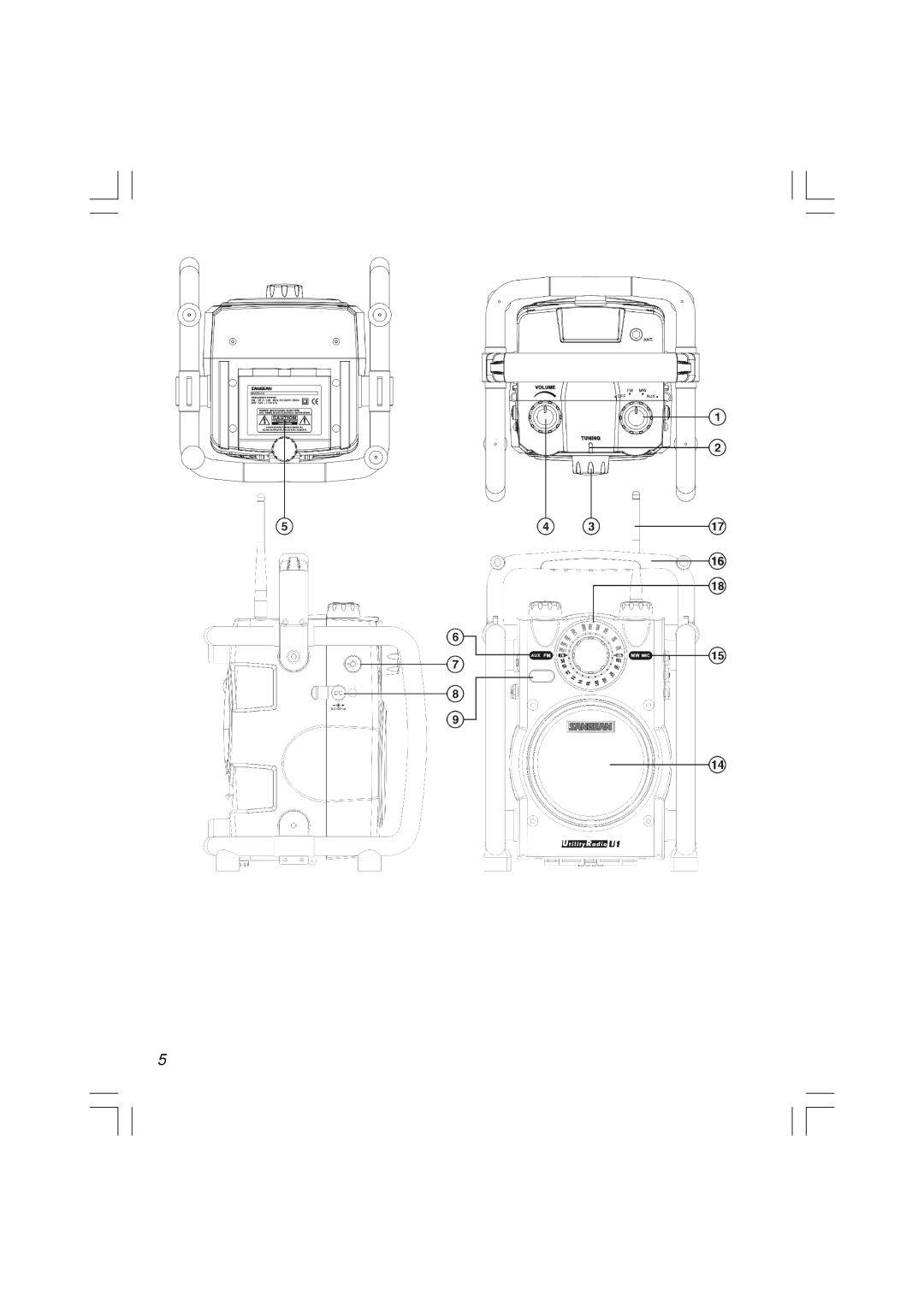 Sangean Electronics U1 user service 