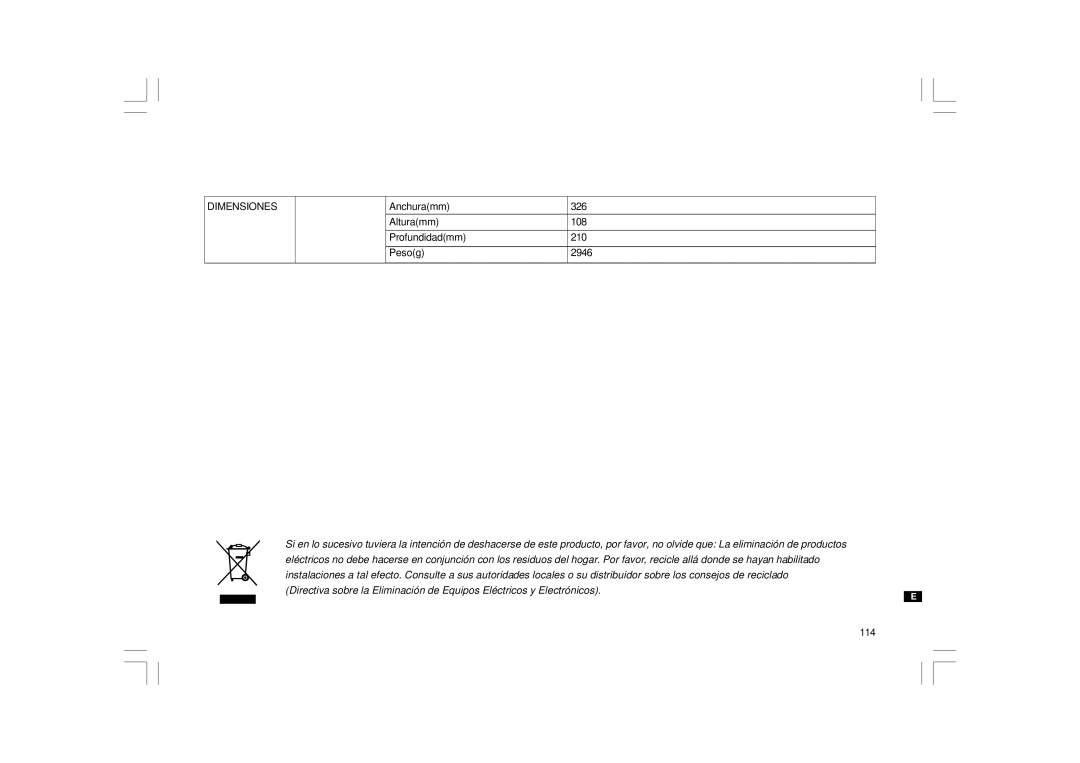 Sangean Electronics WFR-1 manual Dimensiones 