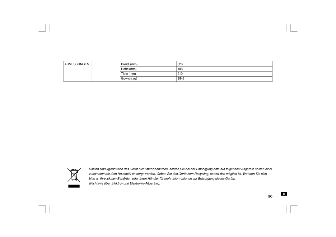 Sangean Electronics WFR-1 manual Abmessungen 