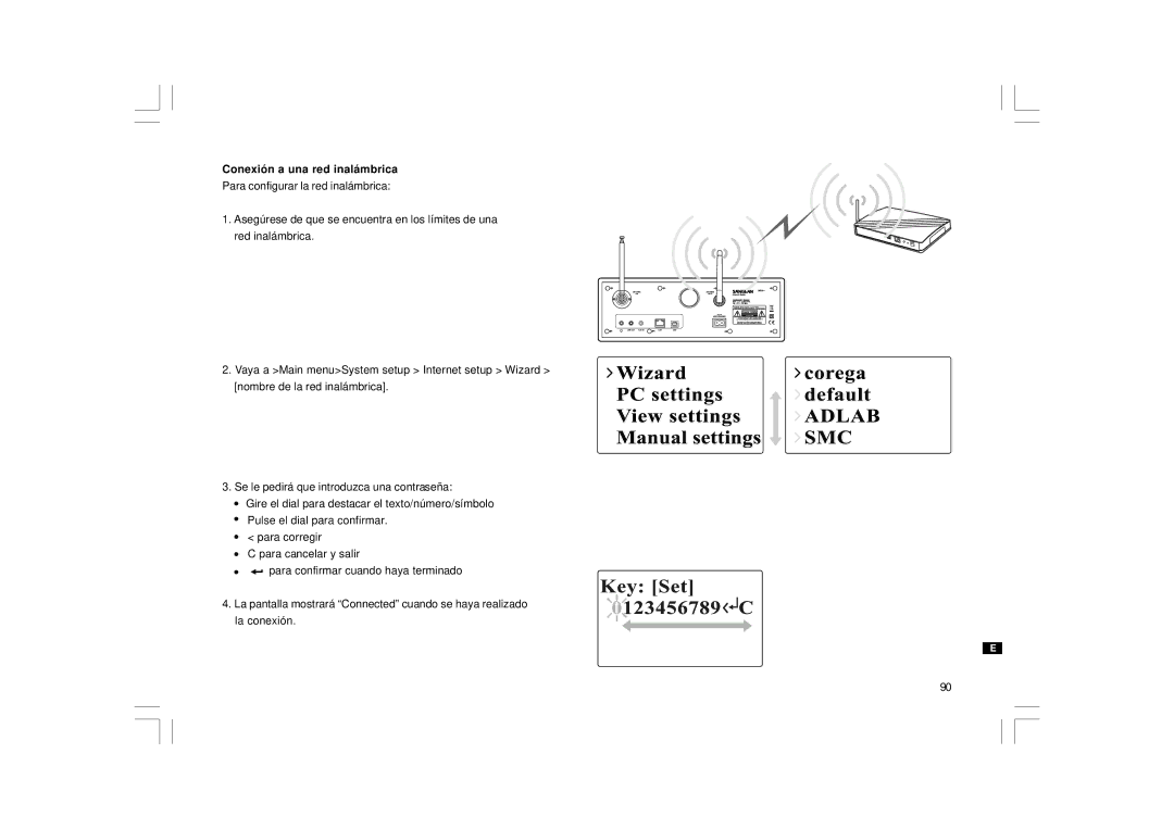 Sangean Electronics WFR-1 manual Conexión a una red inalámbrica 