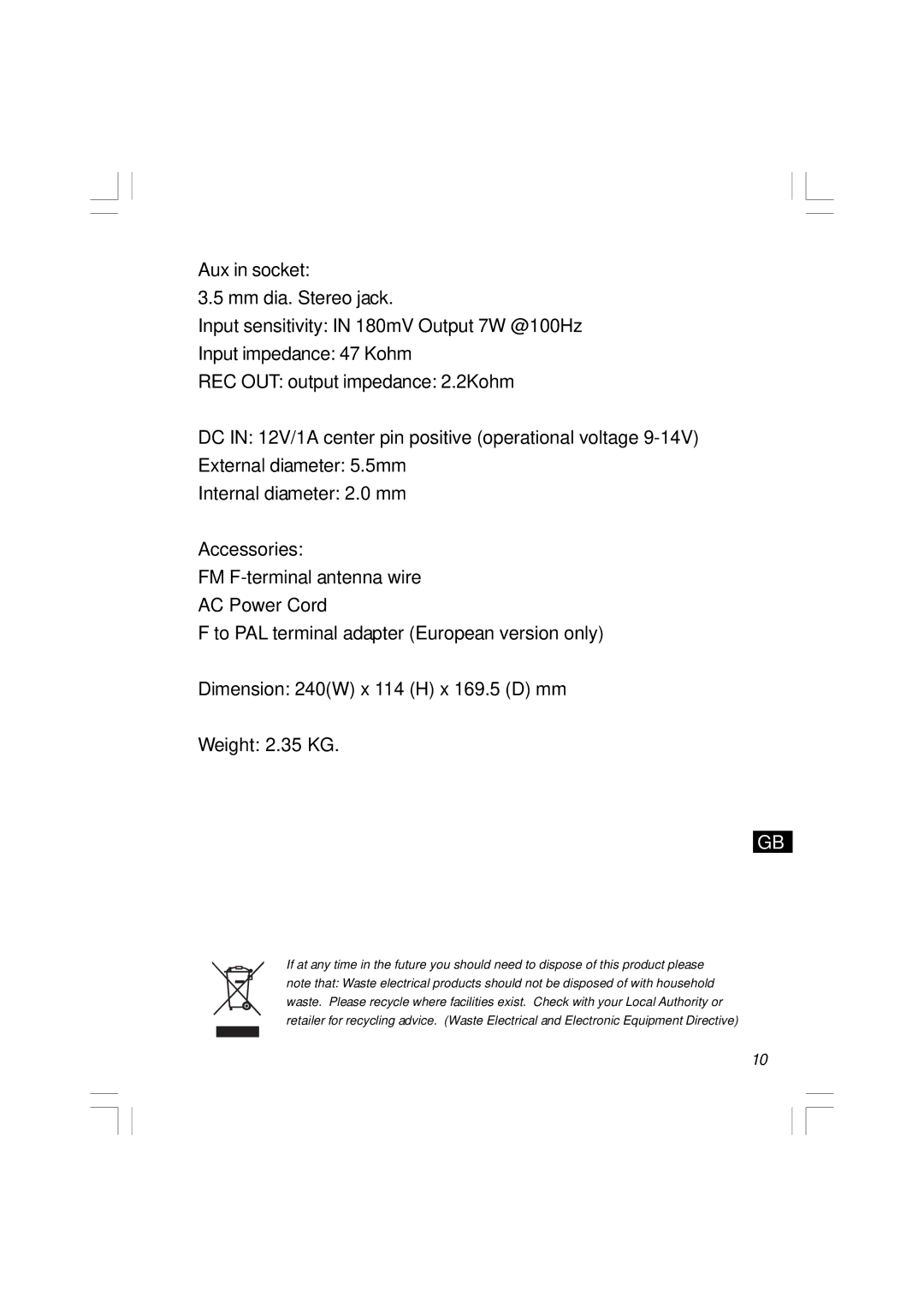 Sangean Electronics WR-11 manual 