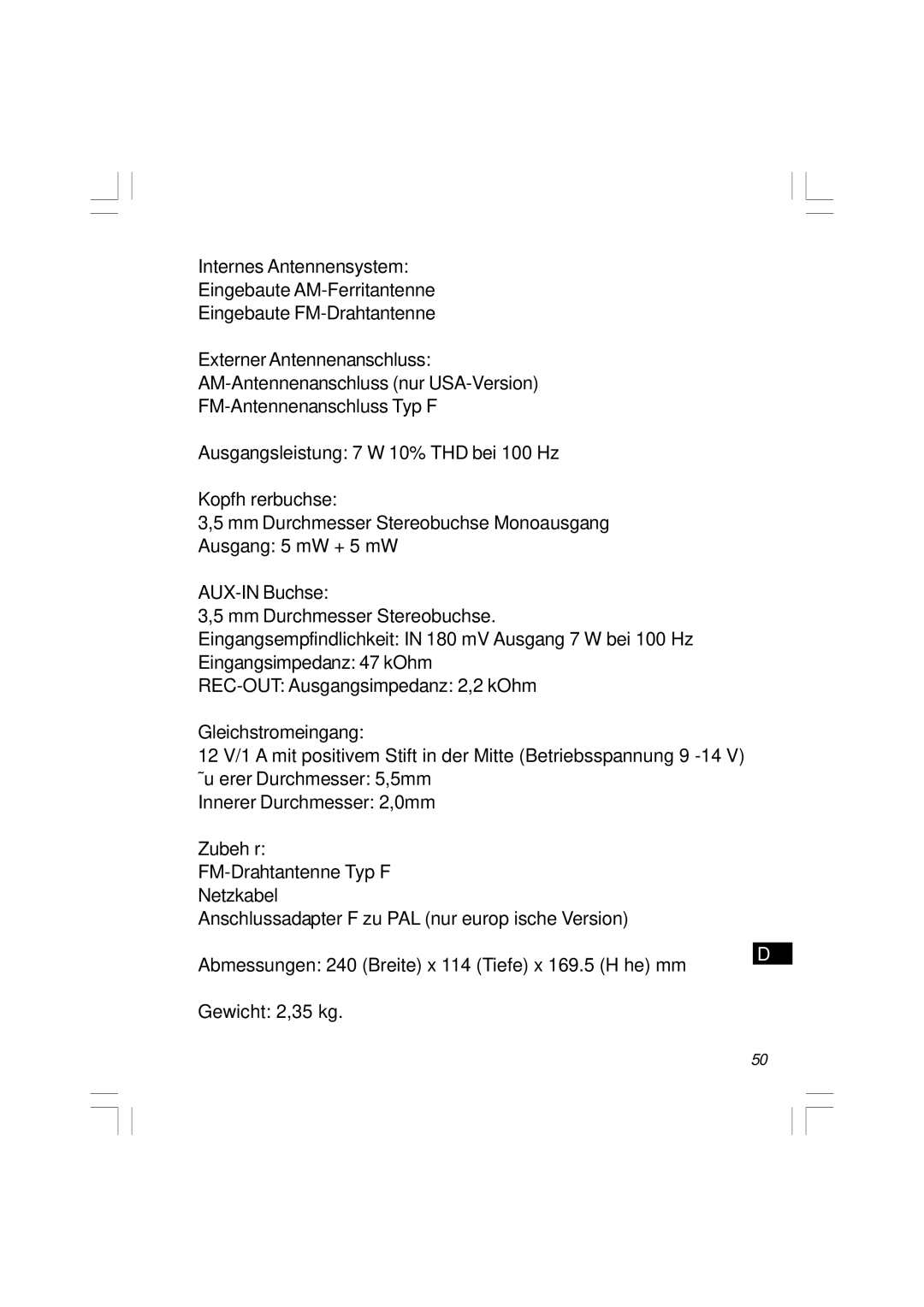 Sangean Electronics WR-11 manual 