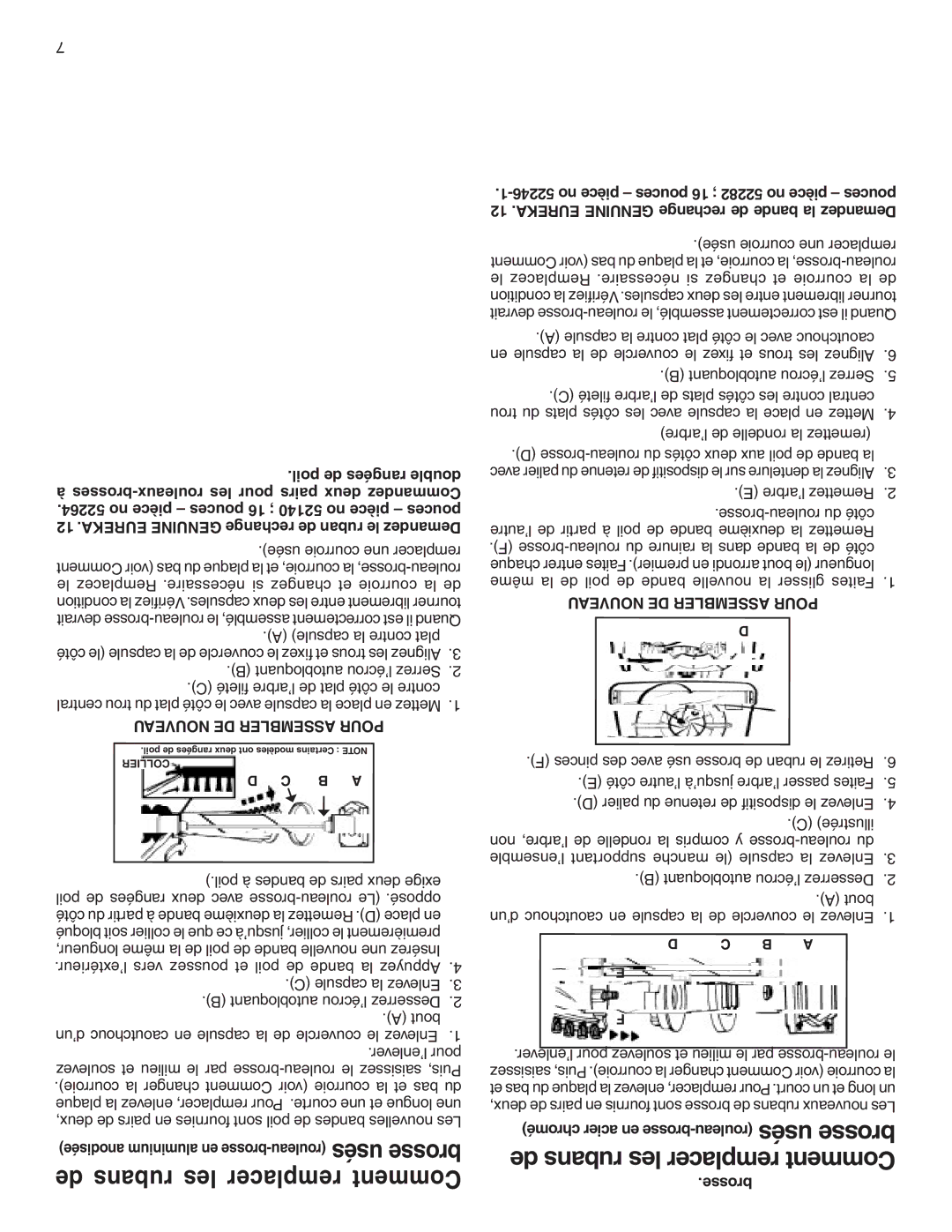 Sanitaire 800 warranty De rubans les remplacer Comment, Séus brosse, Nouveau DE Assembler Pour 