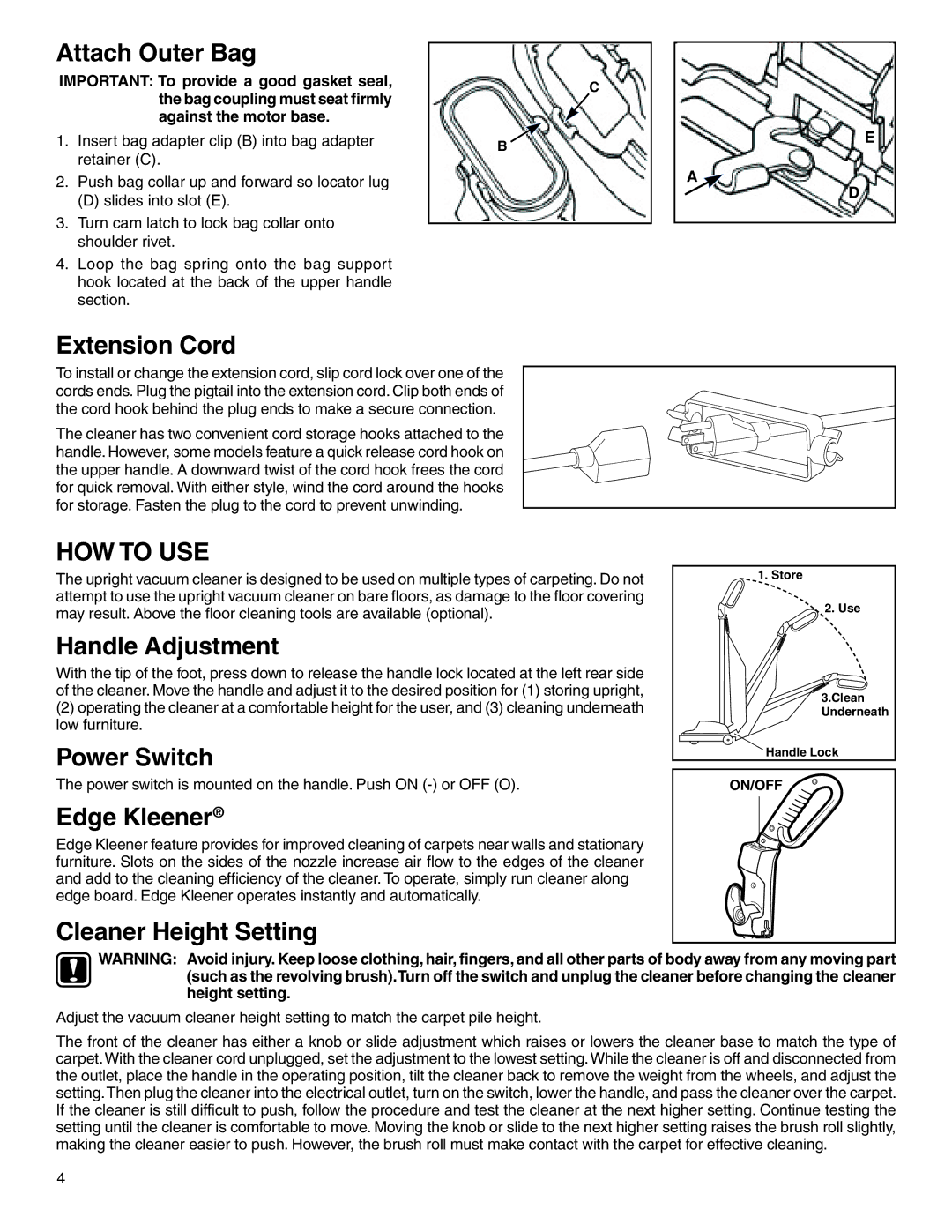 Sanitaire 800 warranty HOW to USE 