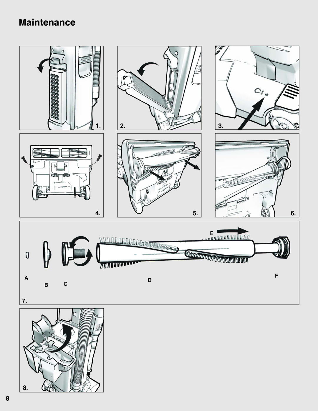 Sanitaire 9100 Series warranty Maintenance, Adf 