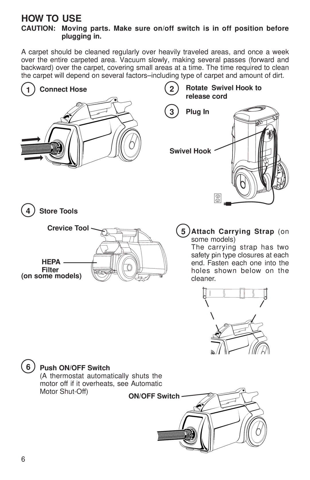 Sanitaire SC3680 Series, SC3699 Series warranty HOW to USE, Hepa 