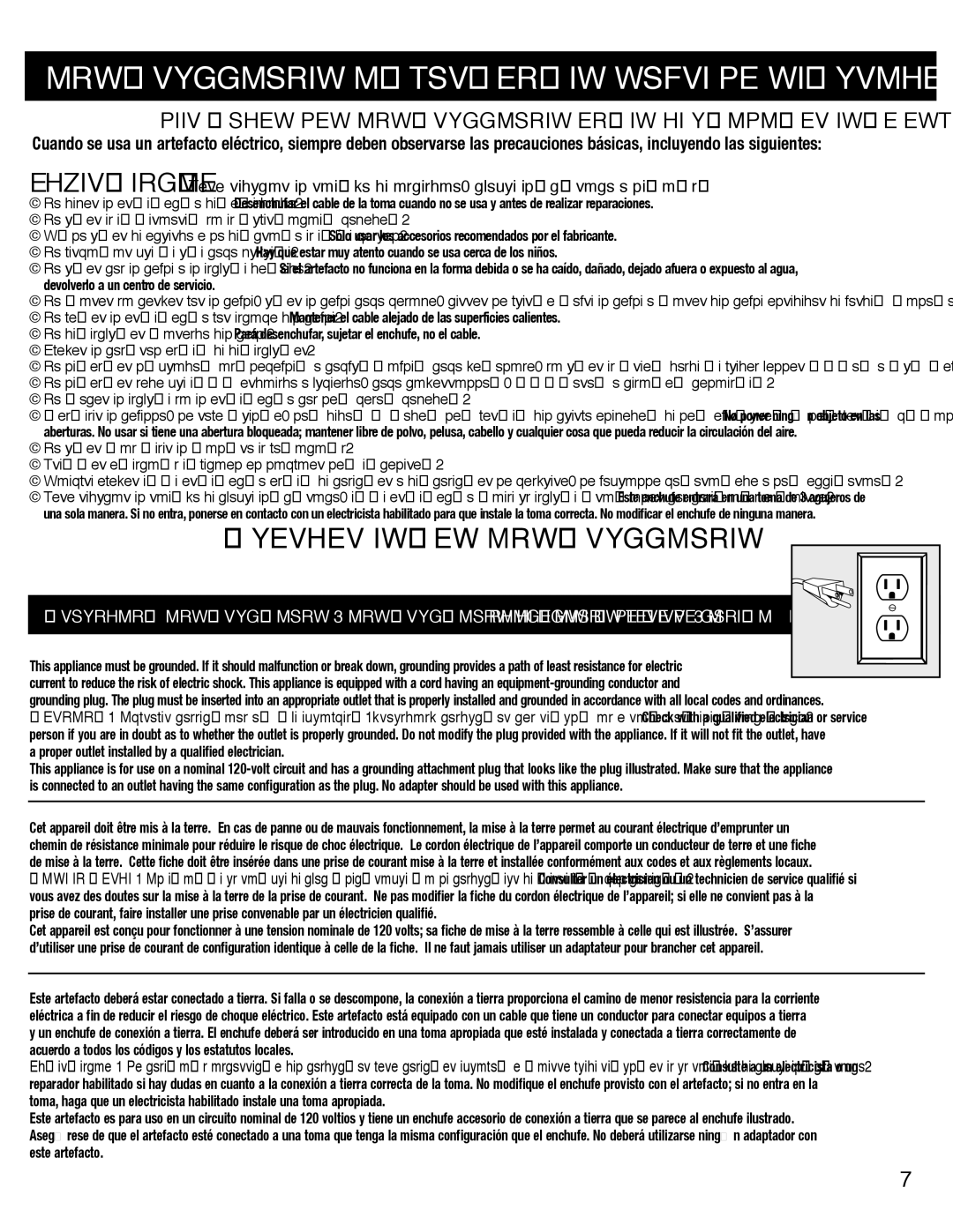 Sanitaire SC6600 manual Instrucciones Importantes Sobre LA Seguridad 