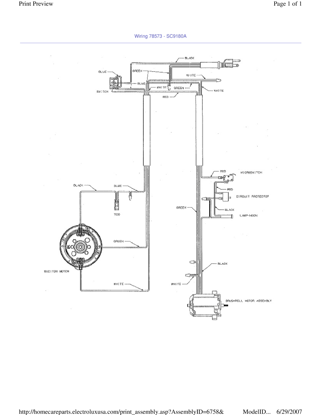 Sanitaire manual Wiring 78573 SC9180A 