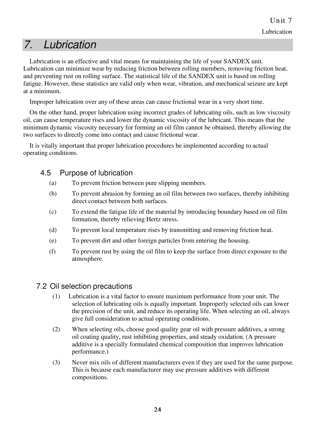 Sankyo 11AR manual Lubrication, Purpose of lubrication, Oil selection precautions 