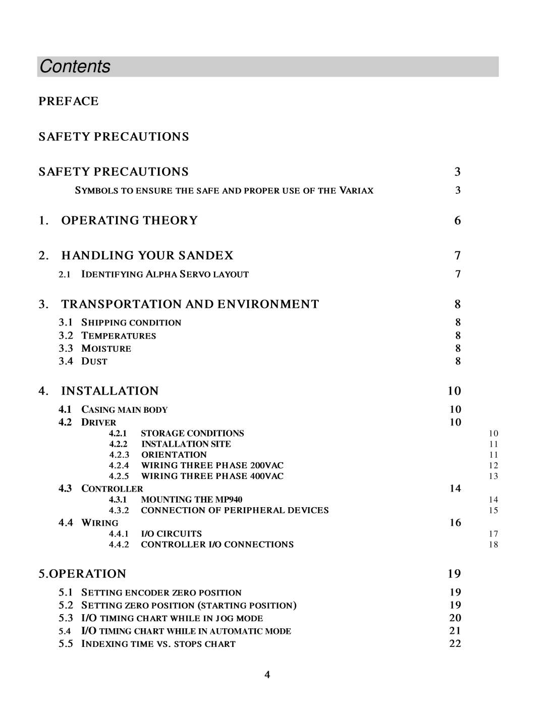 Sankyo 11AR manual Contents 