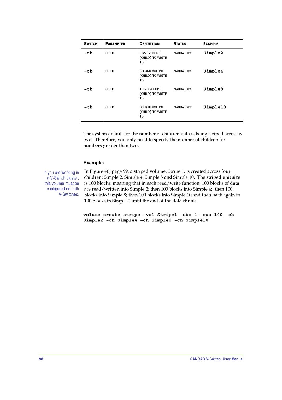 SANRAD V-Switch manual Simple2, Simple4 Simple8 Simple10 