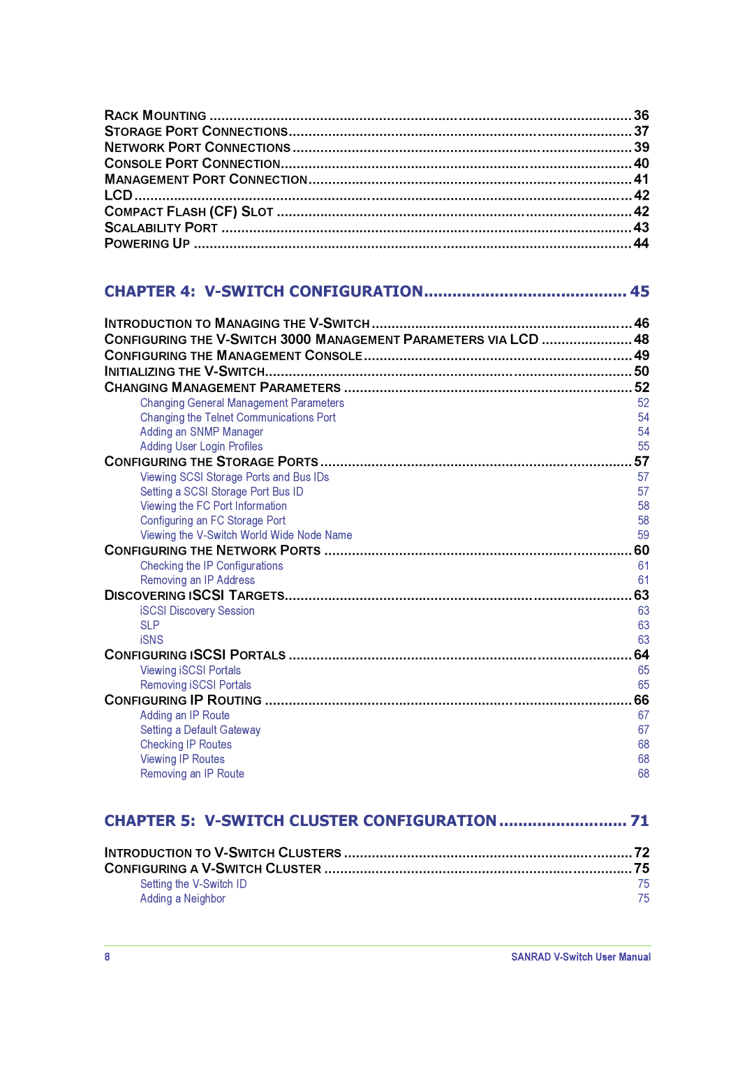 SANRAD V-Switch manual Switch Configuration 