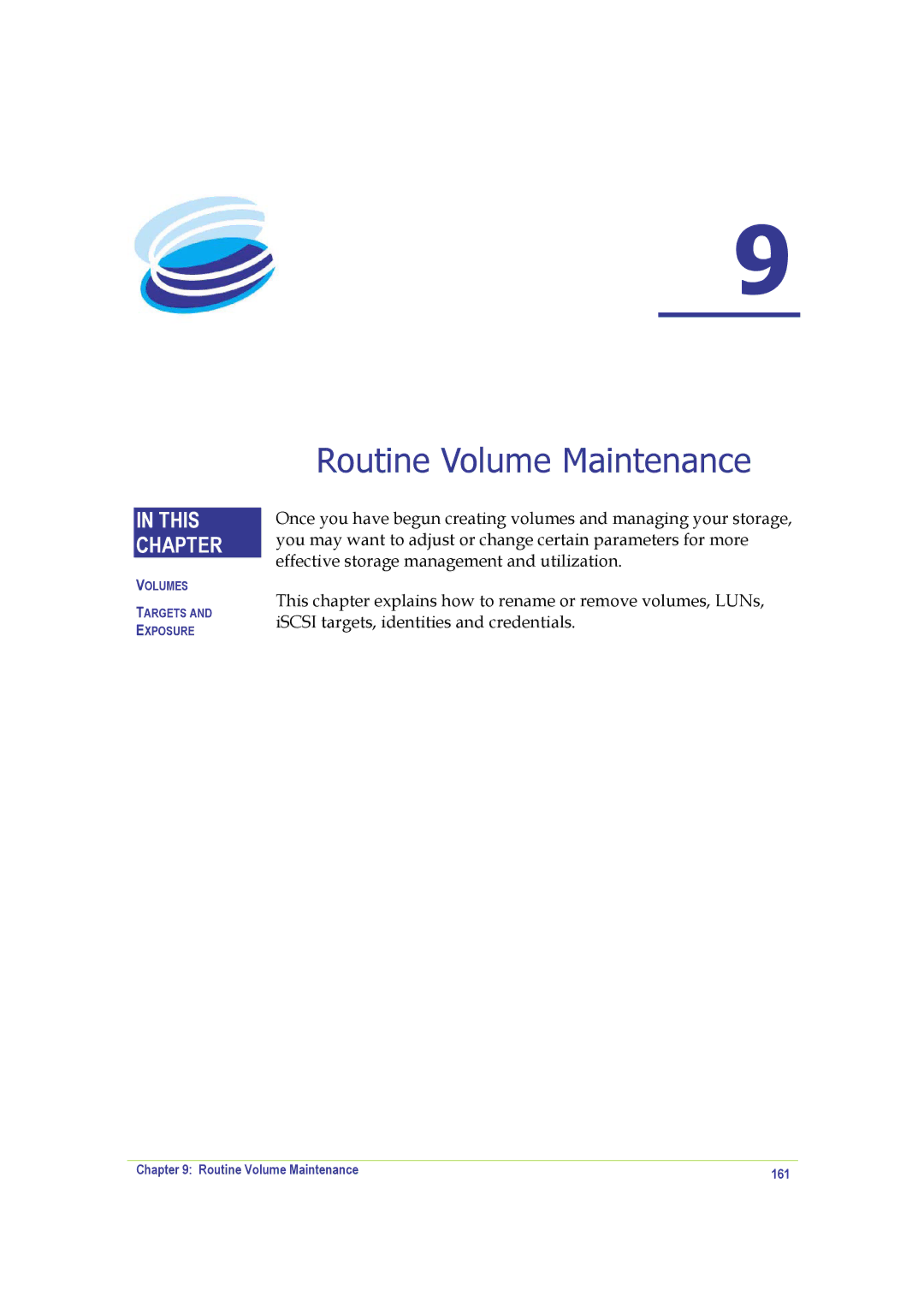 SANRAD V-Switch manual Routine Volume Maintenance 161 