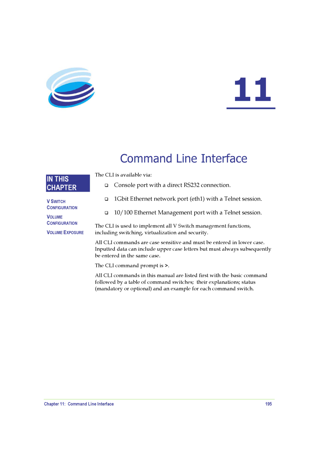 SANRAD V-Switch manual Command Line Interface 195 