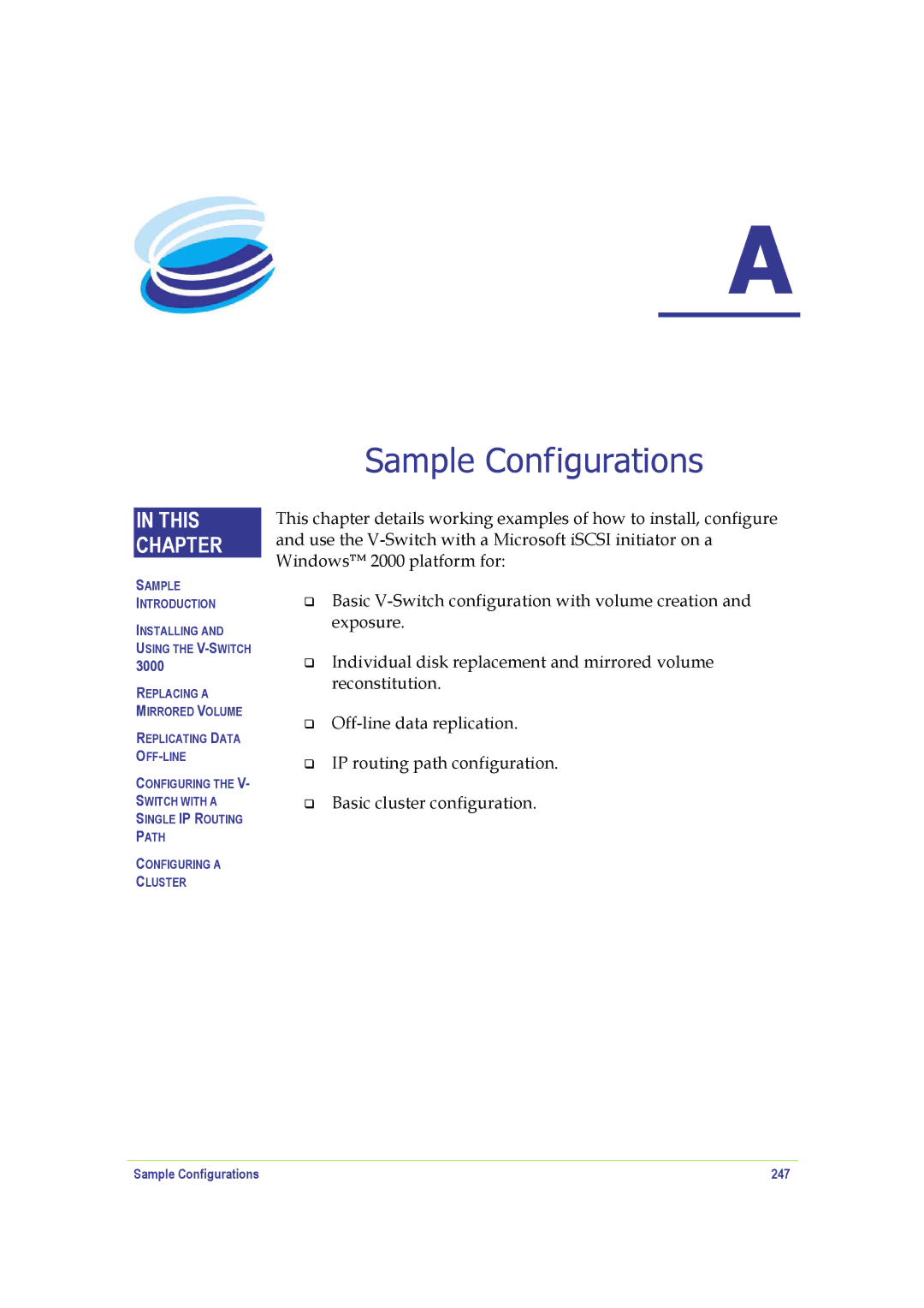 SANRAD V-Switch manual Sample Configurations 247 