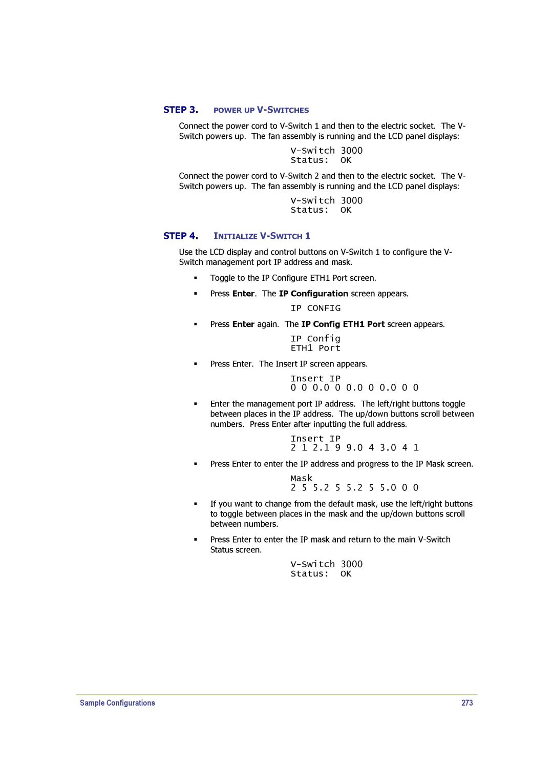 SANRAD V-Switch manual Sample Configurations 273 