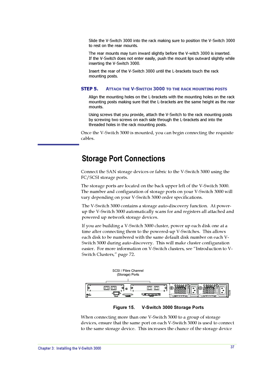 SANRAD V-Switch manual Switch 3000 Storage Ports 