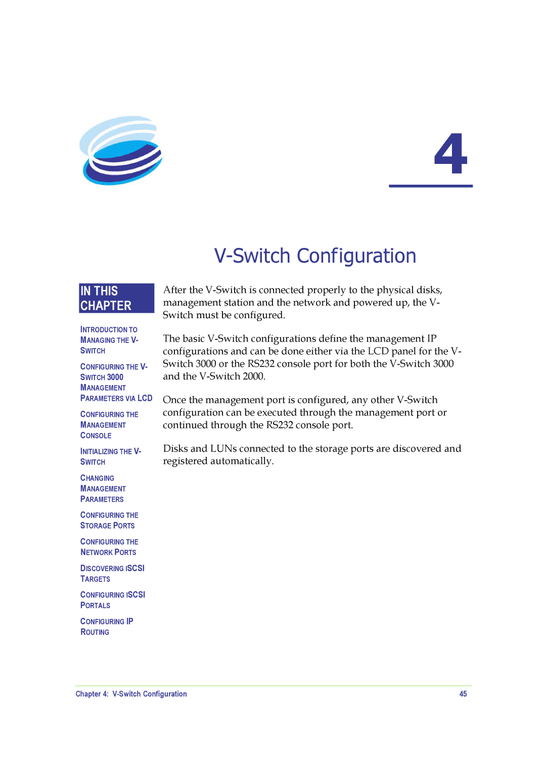 SANRAD V-Switch manual Switch Configuration 