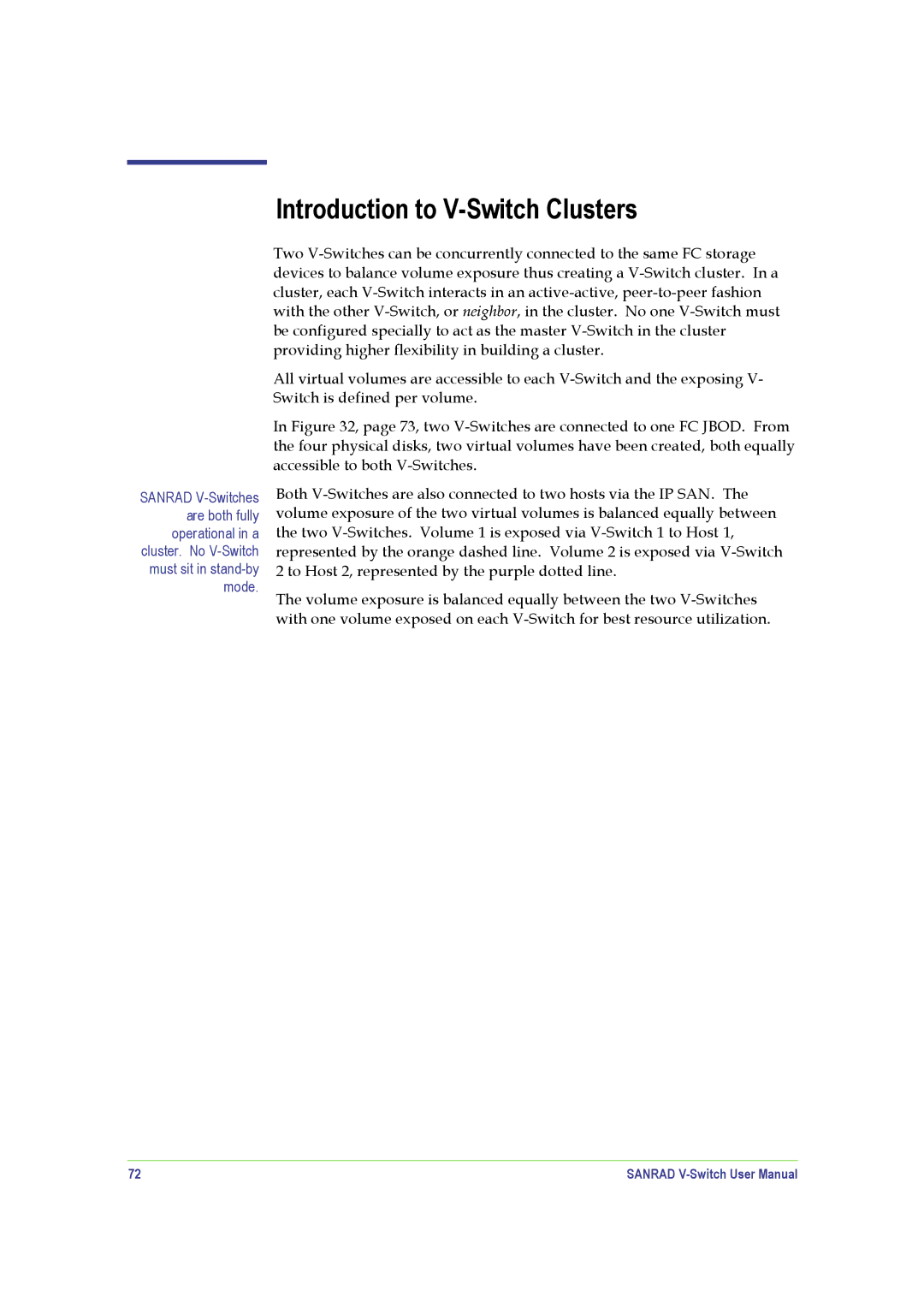 SANRAD manual Introduction to V-Switch Clusters 