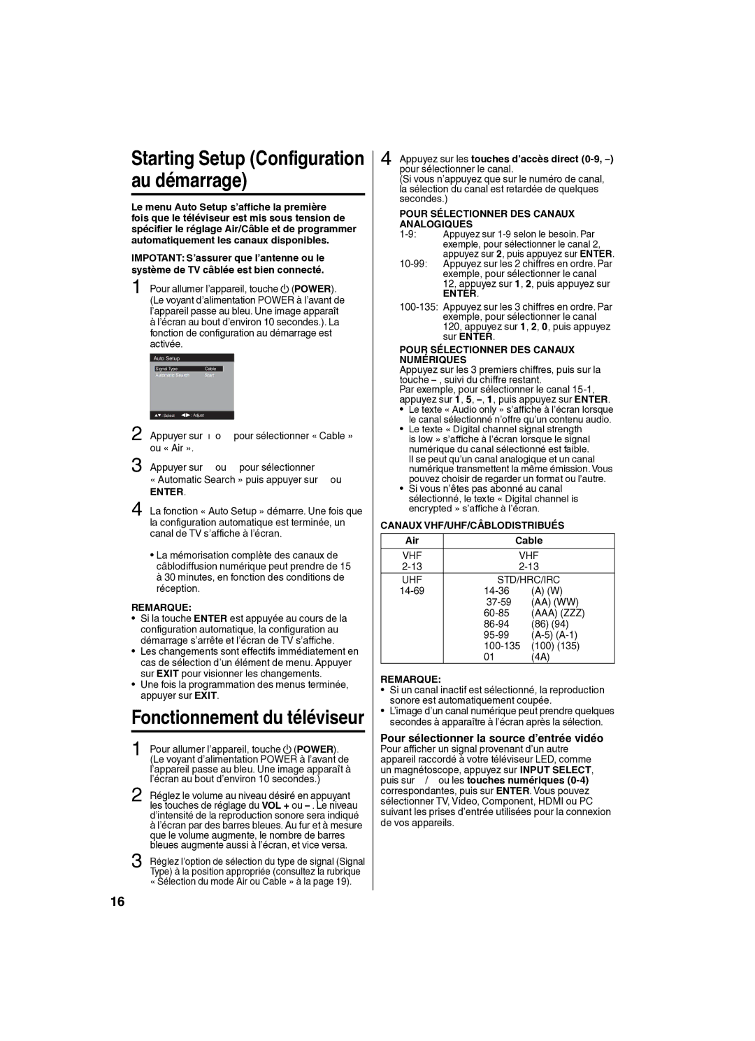 Sansui SLED2280 owner manual Power, Pour Sélectionner DES Canaux Analogiques, Pour Sélectionner DES Canaux Numériques 