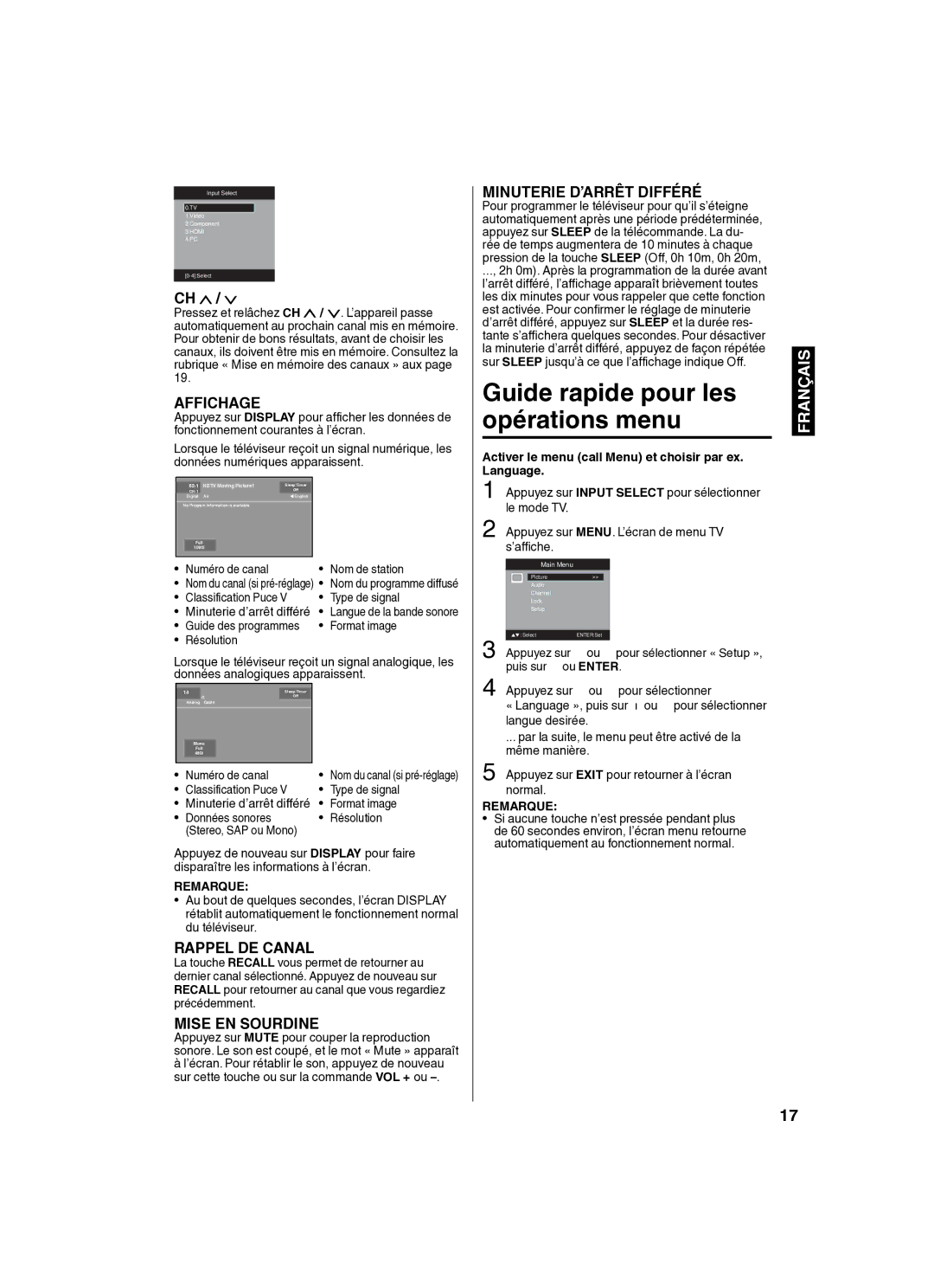 Sansui SLED2280 owner manual Nom de station, Classification Puce Type de signal, Format image, Données sonores Résolution 