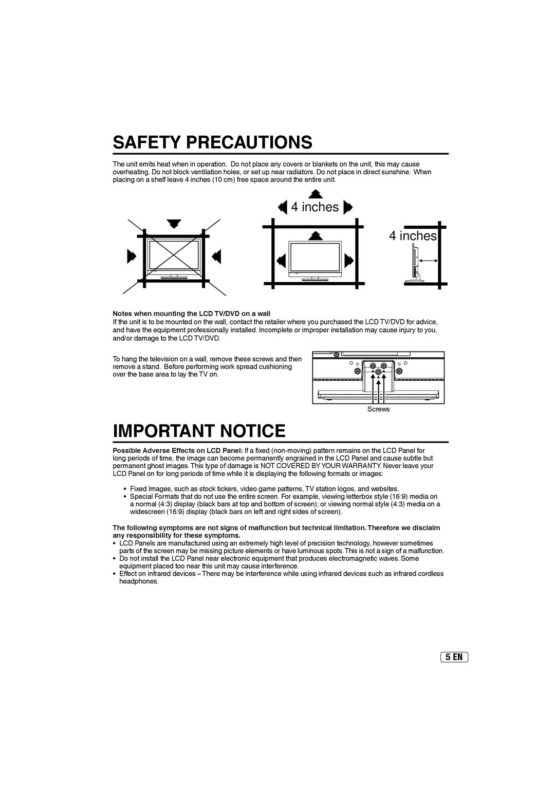 Sansui SLEDVD197 owner manual Safety Precautions 