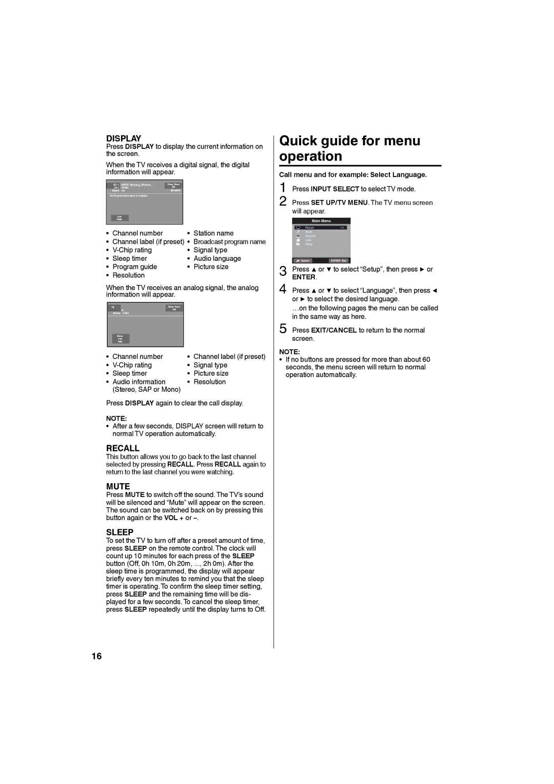 Sansui SLEDVD226 owner manual Channel number Station name 