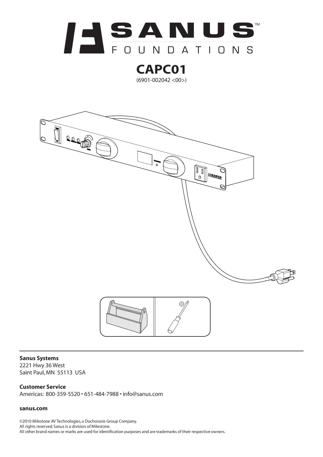 Sanus Systems CAPCO1 manual CAPC01 