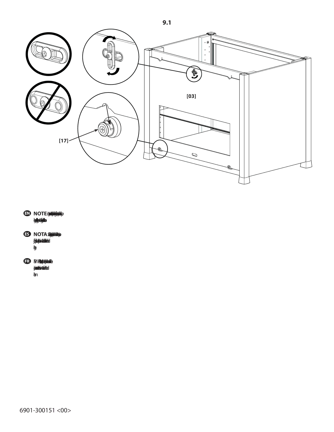 Sanus Systems CFAV34 manual Gabinete 