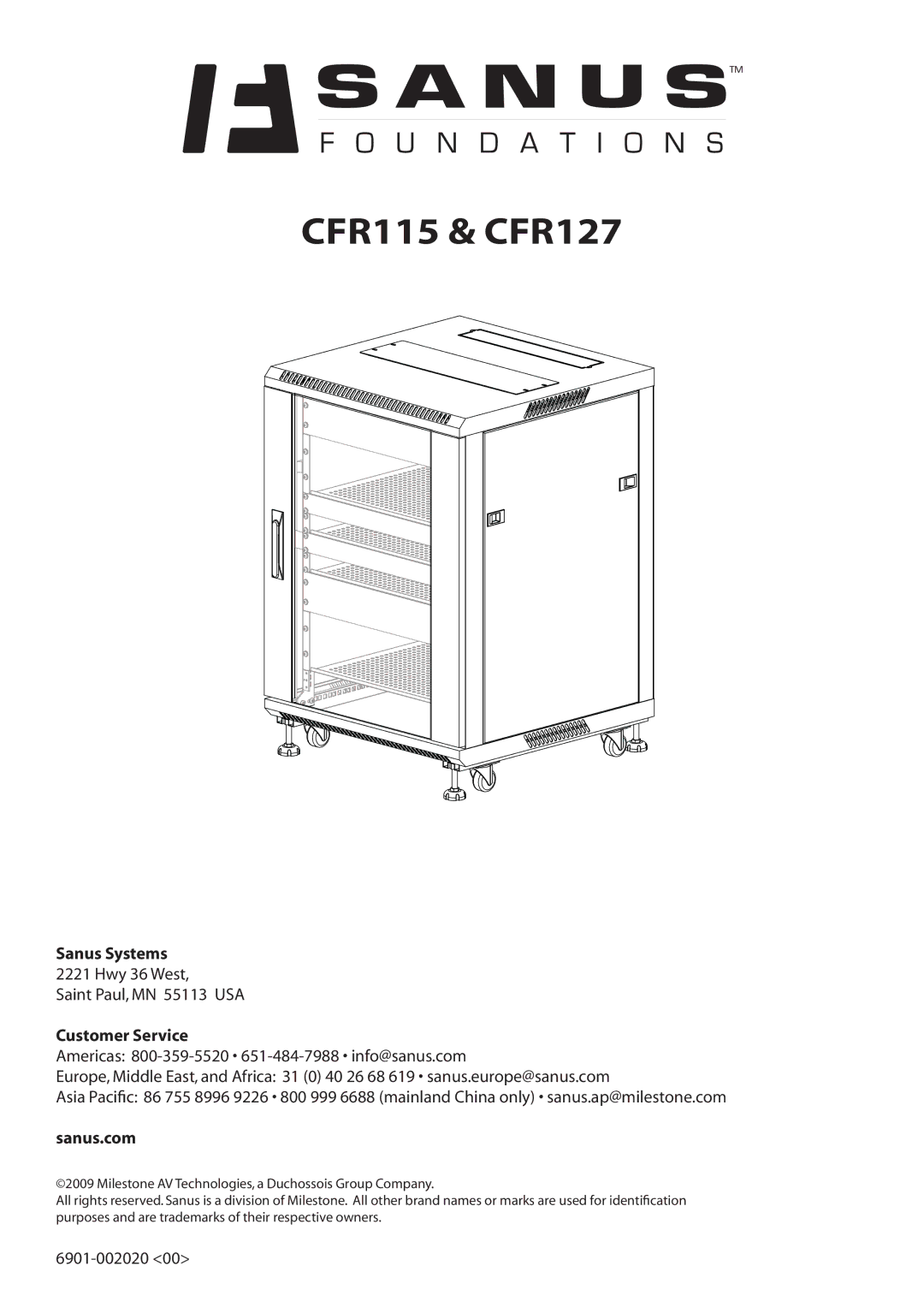 Sanus Systems manual CFR115 & CFR127 