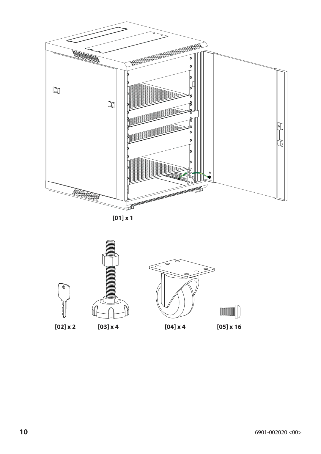 Sanus Systems CFR127, CFR115 manual 01 x 02 x 03 x 04 x 