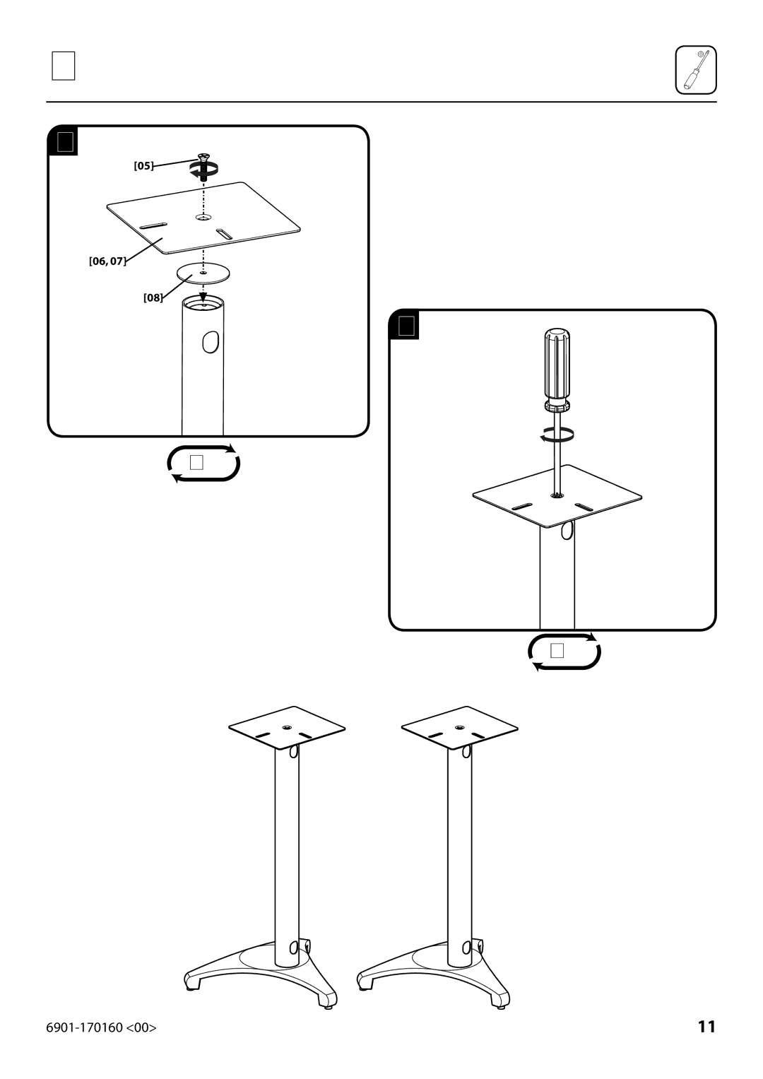 Sanus Systems EF28, EF24, EF20 manual 6901-170160 